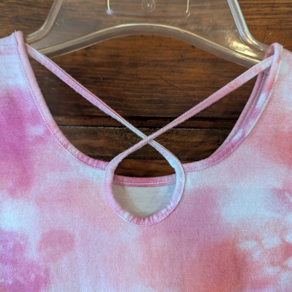 Falls Creek Pink and White Casual Sundress with Sequined Heart - Picture 6 of 9